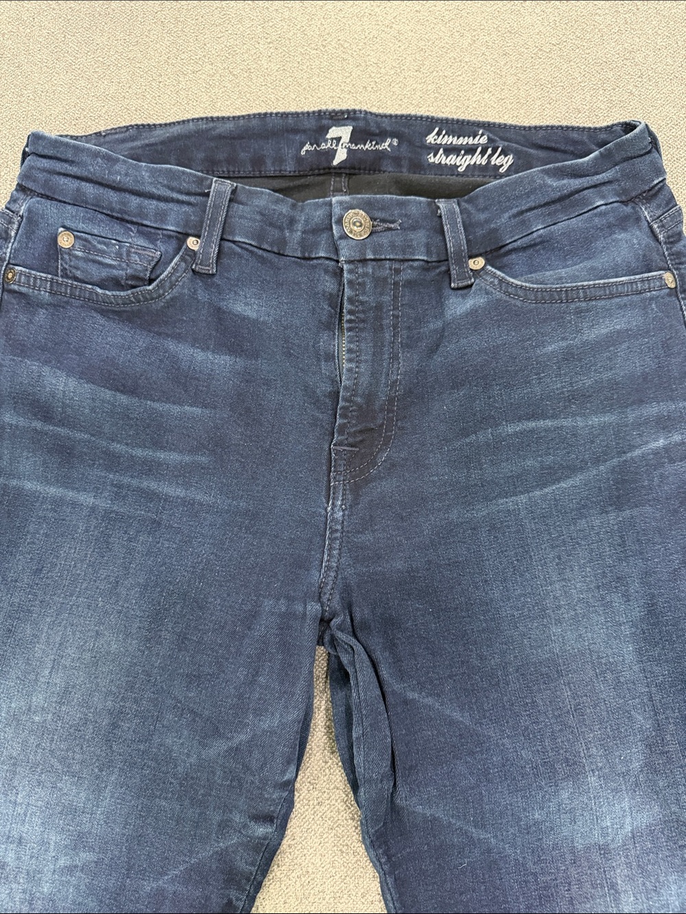 7 For All Mankind Indigo Straight Leg Jeans-Kimmie